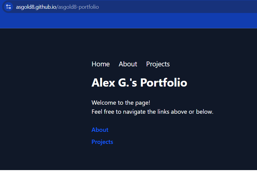 Screenshot of old portfolio