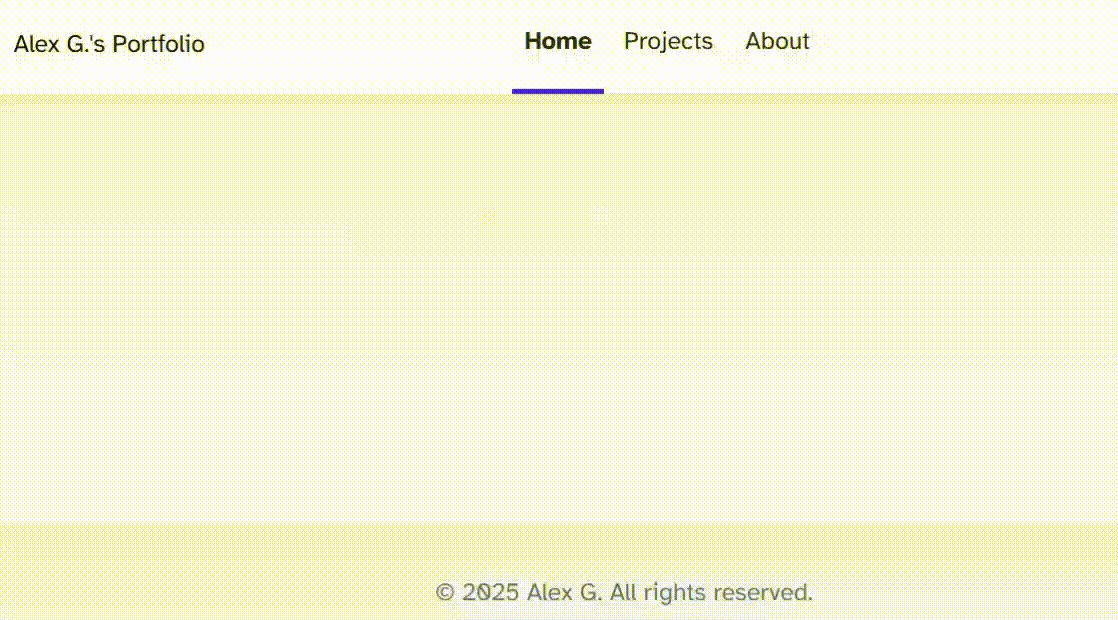 Recording of animated landing page
